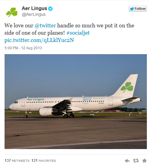 Aer Lingus Twitter Social media twitter Lingus